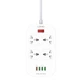 Удлинитель сетевой Ldnio SC4407 |2500W, 2m EU Plug, 4 USB, 4 Sockets. QC3.0, 3.1A|/8W| 4758431 - изображение 6