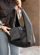 Женская сумка Хобо со съемным кошельком SAMBAG Черная (7580371634) - изображение 1