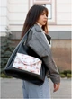 Женская сумка Хобо SAMBAG Черная с принтом Flowers (7660341231) - изображение 1