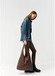 Женская сумка Хобо со съемным кошельком SAMBAG Шоколадная (752040835) - изображение 9
