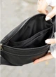 Женская сумка бананка на пояс из натуральной кожи SAMBAG Черная (814031512) - изображение 9