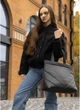 Жіноча велика сумка шоппер з прострочкою SAMBAG Чорна (7400421434) - зображення 4