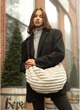 Женская меховая сумка Хобо SAMBAG Молочная (730058428) - изображение 3