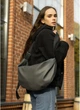 Жіноча сумка Хобо SAMBAG Графіт (726058428) - зображення 10