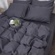 Комплект постельного белья MirSon Satin Premium 0240 Iron grey 2 x 160 x 220 см (2200001717909) - изображение 4