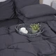 Комплект постельного белья MirSon Satin Premium 0240 Iron grey 2 x 160 x 220 см (2200001717909) - изображение 7