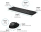 HP Комплект клавіатура та миша НР 650, WL, EN/UK, чорний - изображение 2