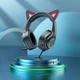 Ігрові дротові навушники HOCO W107 Cute Luminous Cat Ear Gaming Headphones |геймерська гарнітура, провідні, 40-мм динаміки, USB + AUX 3.5 мм, гнучкий мікрофон, кабель 2 м, підсвічування, котячі вушка| Чорно-рожевий - зображення 7