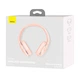 Бездротові Bluetooth навушники Baseus D02 Pro Encok Wireless headphone |портативна стерео гарнітура, Bluetooth 5.3, AUX, Type-C, до 40 годин відтворення, 450 мАг, вбудований мікрофон, швидке заряджання| Рожевий - зображення 12