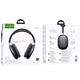 Беспроводные Bluetooth наушники Hoco W65 Happy BT headphones |портативная стерео гарнитура, Bluetooth 5.4, AUX/TF, USB Type-C, до 45 часов воспроизведения, 400 мАч, встроенный микрофон| Темно-серый - изображение 4