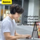 Бездротові Bluetooth навушники Baseus D02 Pro Encok Wireless headphone |портативна стерео гарнітура, Bluetooth 5.3, AUX, Type-C, до 40 годин відтворення, 450 мАг, вбудований мікрофон, швидке заряджання| Чорний - зображення 9