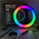 Кольцевая светодиодная лампа RGB MJ26 26 см 40 режимов яркость регулируемая - изображение 3