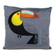 Подушка декоративная Toucan Birds 30x30 см квадратная с принтом тропических птиц для гостиной или детской комнаты мягкая текстильная - изображение 1