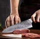 Японський ніж Santoku з дамаської сталі у подарунковій упаковці TURWHO 8" для м'яса та риби, ШИРОКИЙ (VG10 Steel"8MSH) - зображення 6
