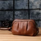 Жіноча сумка з драпіруванням з натуральної шкіри Vintage 22895 коричнева - зображення 7