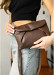 Женская сумка кроссбоди из экокожи SAMBAG Шоколадная (1133023417) - изображение 6