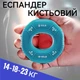 Еспандер ручний кистьовий тренажер для рук і пальців кільце 3в1 з навантаженням 14-18-23 кг блакитний - зображення 1