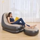 Надувний диван AIR SOFA Надувне крісло з пуфиком для відпочинку з насосом - зображення 5