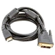 Кабель Atcom 3810 Dvi-D - HDMI шнур адаптер 2 феррита 3 метра черный - изображение 1