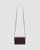 Сумка жіноча із срібною фурнітурою в стилі Chanel Caviar Quilted Wallet on Chain WOC Burgundy - изображение 3