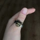 Серебряный позолоченный перстень "Тигр" с изумрудом р.19,5 (МЮВМПР-29) - изображение 2