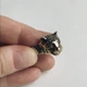Серебряный позолоченный перстень "Тигр" с изумрудом р.19,5 (МЮВМПР-29) - изображение 5