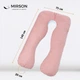 Подушка для беременных и отдыха MirSon Eco Line №8016 U-образная Dusty Rose (2200006178415) - изображение 3
