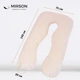 Подушка для беременных и отдыха MirSon Velvet Line №8019 U-образная Cream (2200006178514) - изображение 3