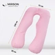 Подушка для беременных и отдыха U-образная MirSon № 8026 Satin Stripe "Pink" EcoSilk 140x75x20 см (2200006178644) - изображение 3