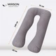 Подушка для беременных и отдыха MirSon Satin Stripe №8027 U-образная Light Gray (2200006178651) - изображение 3