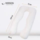 Подушка для беременных и отдыха U-образная MirSon № 8033 Eco Line "White-Creamy" EcoSilk 140x75x20 см (2200006185086) - изображение 3