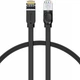 Патч корд Baseus сетевой кабель 10 Гбит\с Ethernet RJ45 Cat 6 плоский 0.5 м Black (PCWL-A01) - изображение 1
