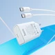 Адаптер мережний HOCO Type-C to Type-C Benefit single port charger set C143A |1Type-C, 3A/20W, PD/QC| - изображение 3