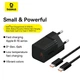 Адаптер мережевий Baseus GaN5 Fast Charger (mini) |1Type-C, 30W/3A, PD/QC| (With C to C 100W 1m cable) Black - изображение 6