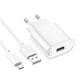 Мережевий зарядний пристрій Hoco C109A Fighter single port charger Micro USB cable 10.5W White - изображение 3