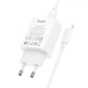 Адаптер сетевой HOCO Type-C to Lightning Benefit single port charger set C143A |1Type-C, 3A/20W, PD/QC| Black - изображение 6