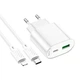 Мережевий зарядний пристрій HOCO C109A Fighter charger Lightning cable 20W White - изображение 4