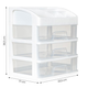 Organizer na kosmetyki ModernHome by Multistore z szufladami i przegrodami biały (5903769979165) - obraz 6