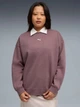 Свитшот оверсайз утепленный на флисе женский Puma Ess Oversized Crew Fl 68540088 L Сливовый (4069157711302) - изображение 1