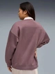 Свитшот оверсайз утепленный на флисе женский Puma Ess Oversized Crew Fl 68540088 L Сливовый (4069157711302) - изображение 2