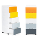 Regał ModernHome by Multistore z 5 wysuwanymi szufladami nogi z kółkami (PJJCBS0022-05B) - obraz 4