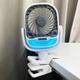 Вентилятор портативний з функцією зволожування та підсвічуванням Arctic Cool, вентилятор-охолоджувач з регулювання нахилу та 3 швидкостями на прищіпці, бездротовий охолоджувач повітря з резервуаром для води Білий A7070-CL - зображення 10