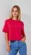 Футболка однотонна для дівчинки LAWA GBC02337 158 см Малиновий shop (2888000008886) - зображення 1