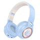 Беспроводные детские наушники HOCO W50 с RGB подсветкой BT5.3, AUX/TF, 12h Blue - изображение 1