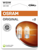Набір автомобільних ламп Osram Original W5W 12 В 2 шт (2825-2BL) - зображення 1