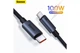 100W кабель для швидкого заряджання Baseus type-C 5A/100Вт PD 2.0 для Samsung, Xiaomi, iPad, iMac, MacBook. Передача даних. Чорний 1м. - изображение 4