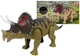 Динозавр LEAN Toys Трицератопс на батарейках Зелений 6639 (5908275994602) - зображення 2