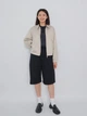 Куртка демисезонная короткая женская Uniqlo 731297308 2XL Светло-бежевая ( 1159839842) - изображение 3