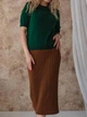 Юбка миди осенняя прямая женская ARTKNIT Katrin 2XL Корица (2251948413010) - изображение 5