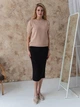 Юбка миди осенняя прямая женская ARTKNIT Katrin L/XL Черная (4823093454873) - изображение 7